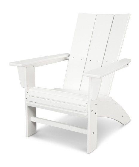 Modern Curve Back Adirondack - White Vintage Finish