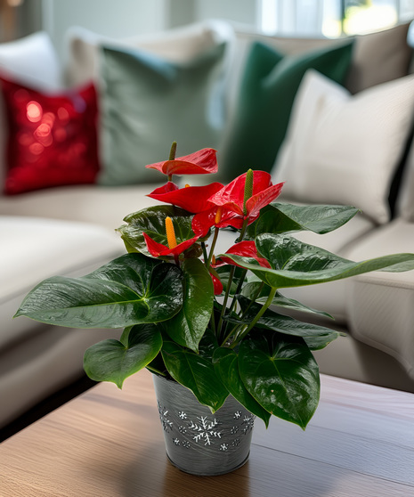 Starry Night Anthurium - exotic elegance meets festive sparkle