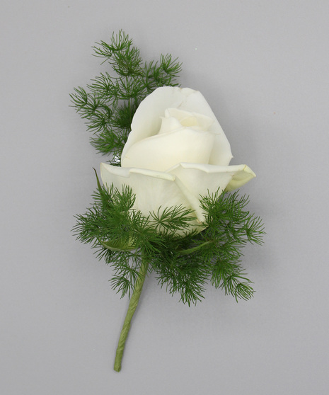 1 spray rose and greenery
