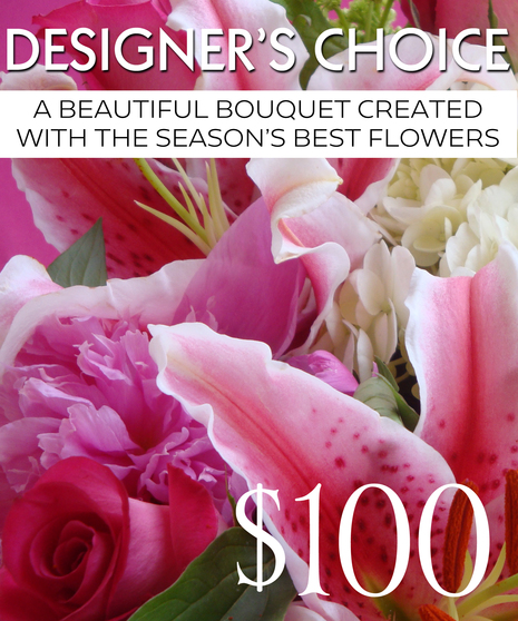 Our Designers will create a beautiful bouquet with the season's best flowers.