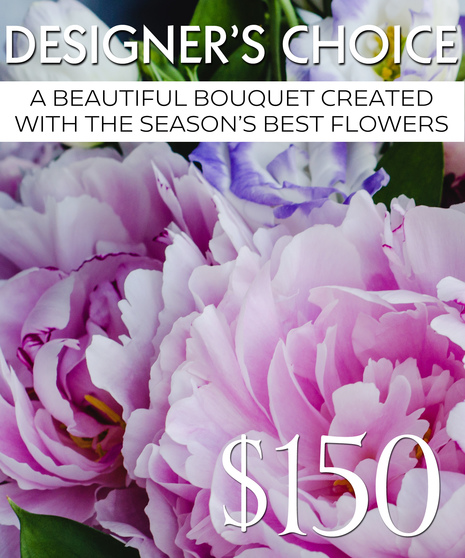Our Designers will create a beautiful bouquet with the season's best flowers.
