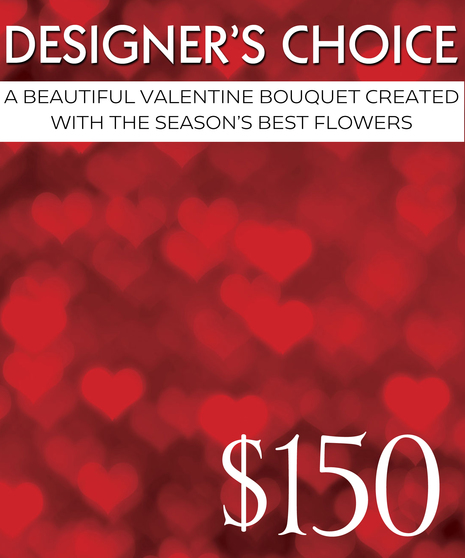 Our Designers will create a beautiful bouquet with the season's best flowers.