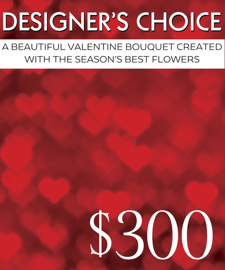 Our Designers will create a beautiful bouquet with the season's best flowers.