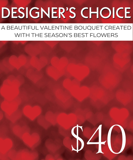 Our Designers will create a beautiful bouquet with the season's best flowers.