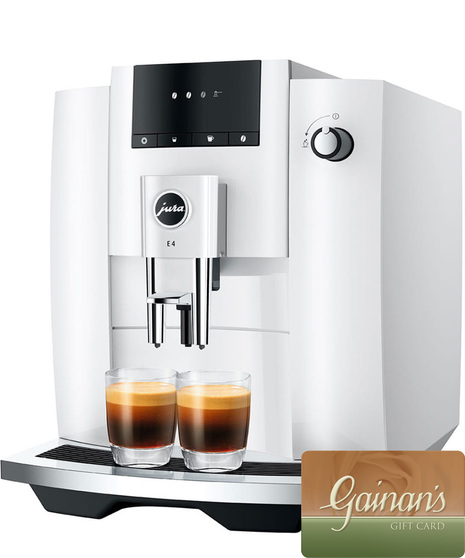 E4 Jura Automatic Coffee Machine - includes $75 Gainan's Gift Card towards a future purchase