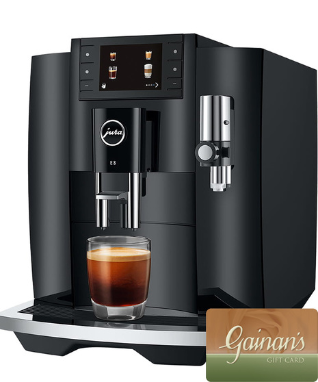 E8 Jura Automatic Coffee Machine - includes $150 Gainan's Gift Card towards a future purchase