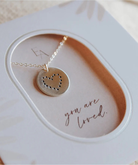 Ever Aster Dotted Heart Necklace - Valentine's Day