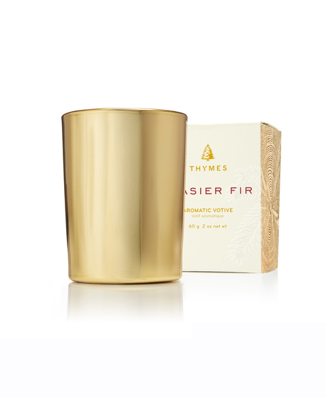 Frasier Fir Gold Votive Candle