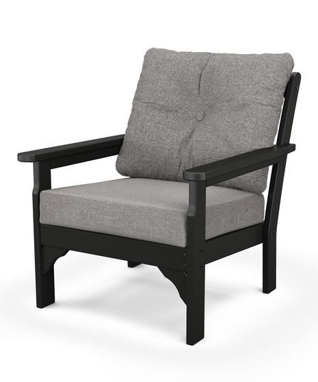 Vineyard Deep Seating Chair - Black/Grey Mist
