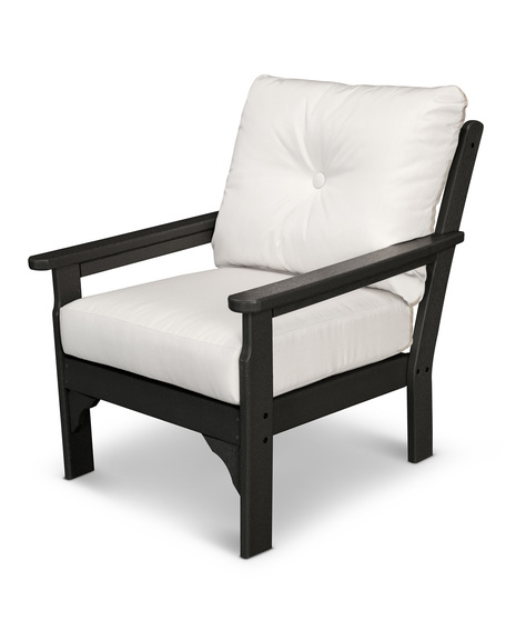 Vineyard Deep Seating Chair - Black/Bird's Eye