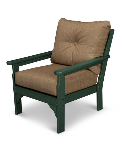 Vineyard Deep Seating Chair - Green/Sesame