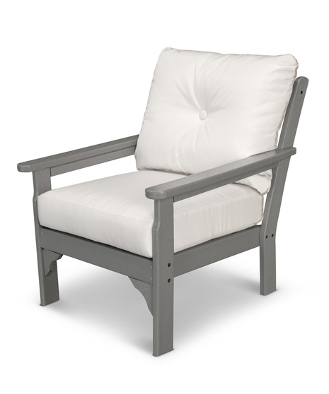 Vineyard Deep Seating Chair - Slate Grey/Bird's Eye