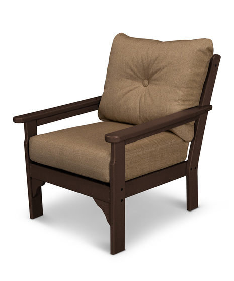 Vineyard Deep Seating Chair - Mahogany/Sesame