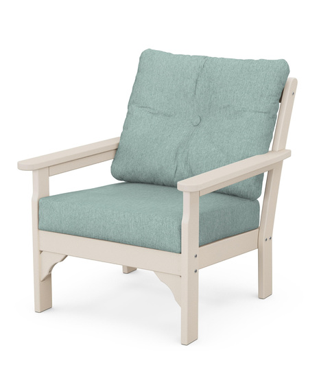 Vineyard Deep Seating Chair - Sand/Glacier Spa