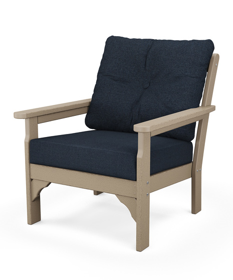 Vineyard Deep Seating Chair - Vintage Sahara/Marine Indigo