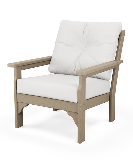 Vineyard Deep Seating Chair - Vintage Sahara/Natural Linen