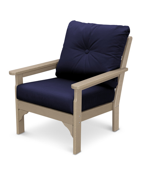 Vineyard Deep Seating Chair - Vintage Sahara/Navy