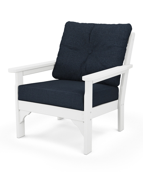 Vineyard Deep Seating Chair - White/Marine Indigo