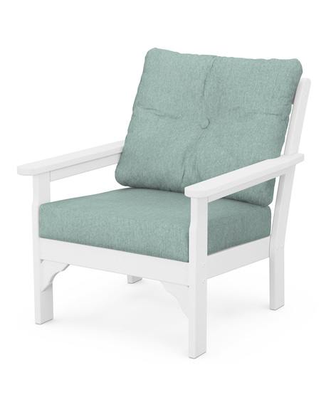 Vineyard Deep Seating Chair - White/Glacier Spa
