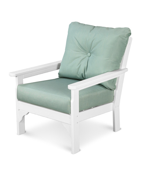 Vineyard Deep Seating Chair - White/Spa