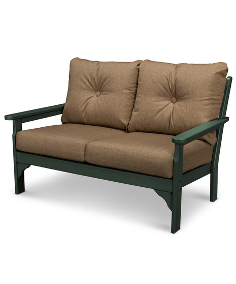 Vineyard Deep Seating Loveseat - Green/Sesame