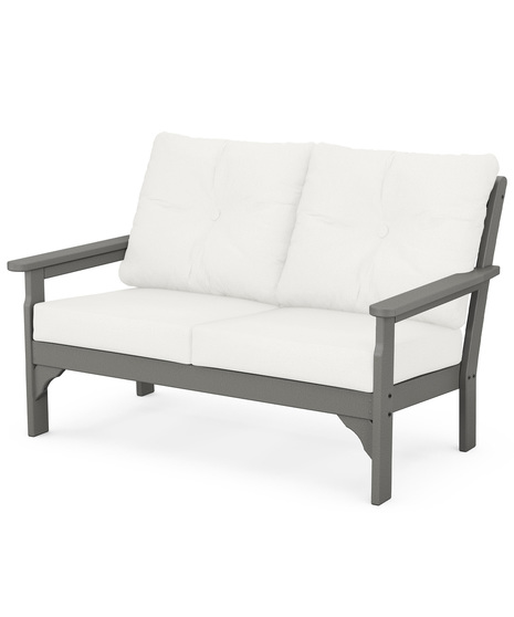 Vineyard Deep Seating Loveseat - Slate Grey/Natural Linen