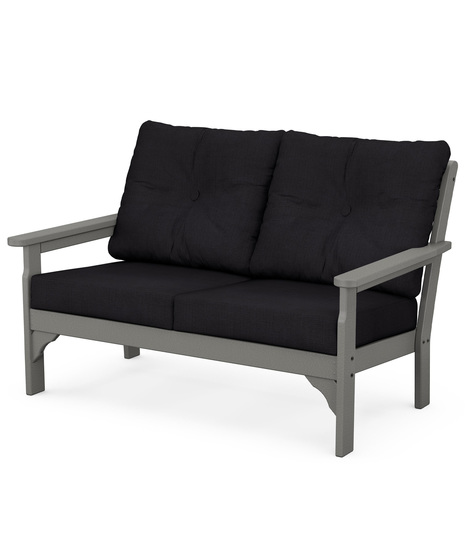 Vineyard Deep Seating Loveseat - Slate Grey/Midnight Linen