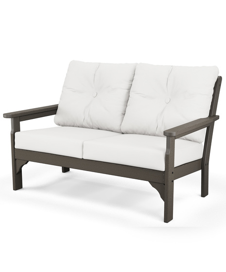 Vineyard Deep Seating Loveseat - Vintage Coffee/Natural Linen