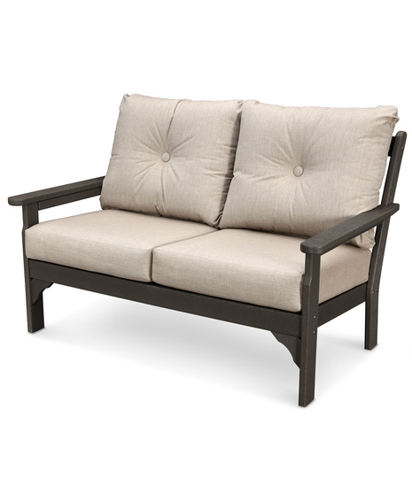 Vineyard Deep Seating Loveseat - Vintage Coffee/Cast Ash