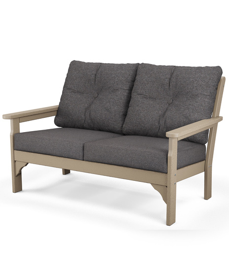 Vineyard Deep Seating Loveseat - Vintage Sahara/Ash Charcoal