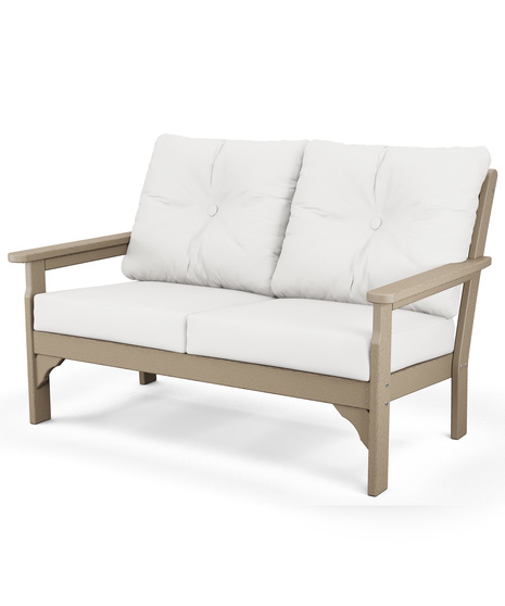 Vineyard Deep Seating Loveseat - Vintage Sahara/Natural Linen