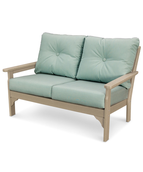 Vineyard Deep Seating Loveseat - Vintage Sahara/Spa