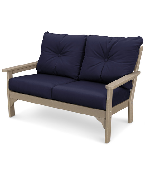Vineyard Deep Seating Loveseat - Vintage Sahara/Navy