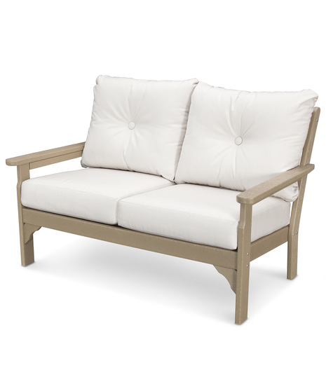 Vineyard Deep Seating Loveseat - Vintage Sahara/Bird's Eye