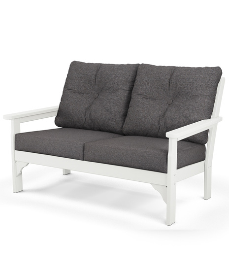 Vineyard Deep Seating Loveseat - Vintage White/Ash Charcoal
