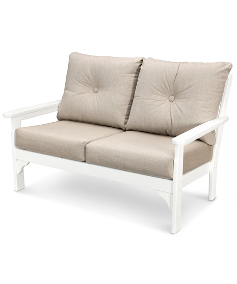 Vineyard Deep Seating Loveseat - Vintage White/Cast Ash