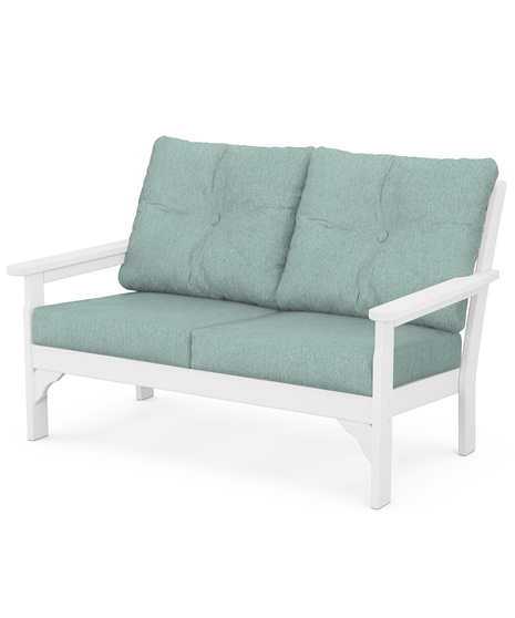 Vineyard Deep Seating Loveseat - White/Glacier Spa