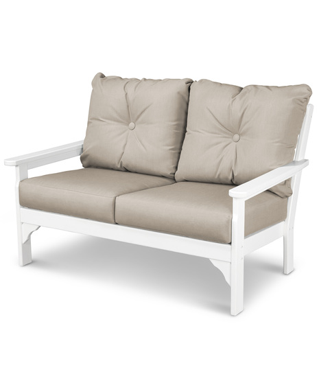 Vineyard Deep Seating Loveseat - White/Cast Ash