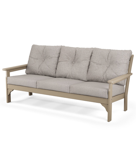 Vineyard Deep Seating Sofa - Vintage Sahara/Weathered Tweed