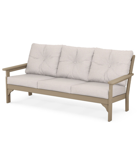Vineyard Deep Seating Sofa - Vintage Sahara/Dune Burlap