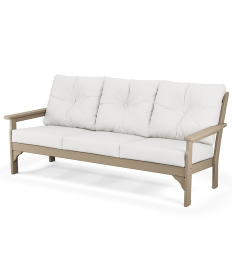 Vineyard Deep Seating Sofa - Vintage Sahara/Natural Linen