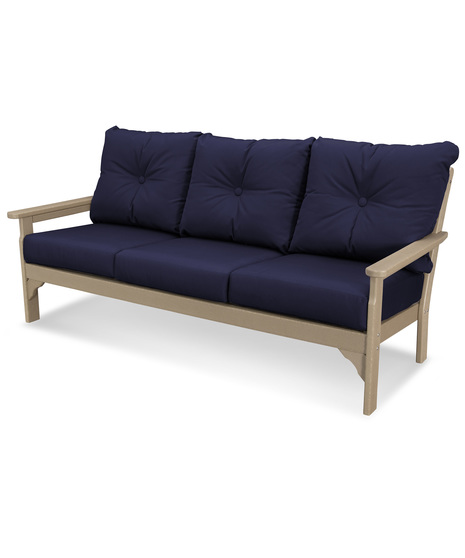 Vineyard Deep Seating Sofa - Vintage Sahara/Navy
