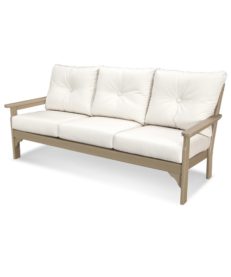 Vineyard Deep Seating Sofa - Vintage Sahara/Bird's Eye