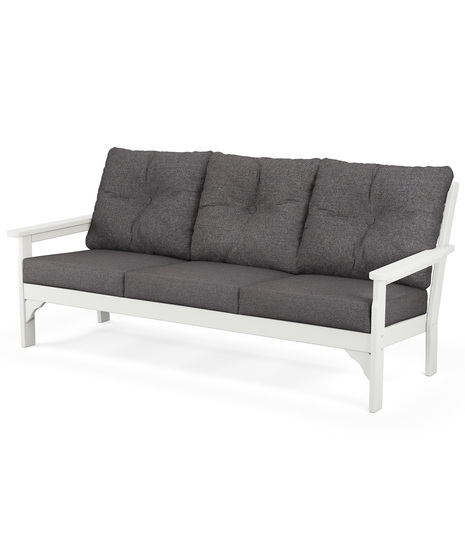 Vineyard Deep Seating Sofa - Vintage White/Ash Charcoal