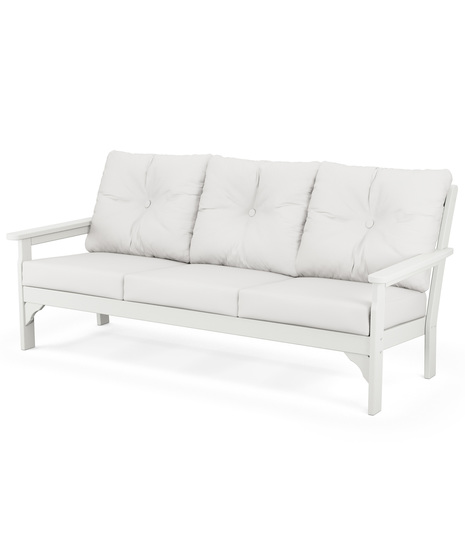 Vineyard Deep Seating Sofa - Vintage White/Natural Linen