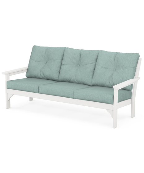 Vineyard Deep Seating Sofa - White/Glacier Spa