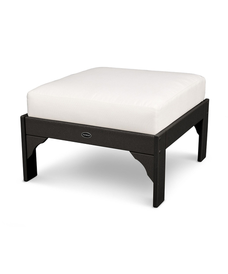 Vineyard Deep Seating Ottoman - Black/Bird's Eye