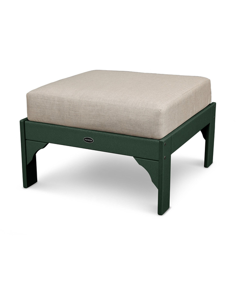 Vineyard Deep Seating Ottoman - Green/Cast Ash