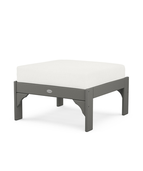 Vineyard Deep Seating Ottoman - Slate Grey/Natural Linen