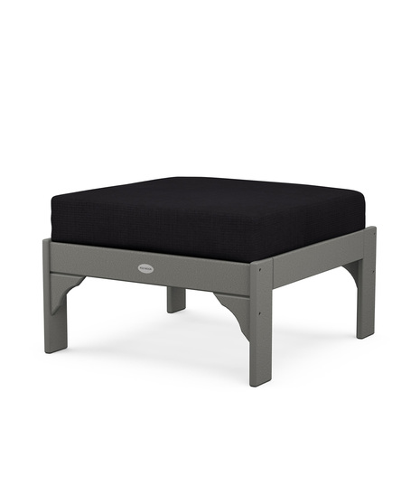 Vineyard Deep Seating Ottoman - Slate Grey/Midnight Linen